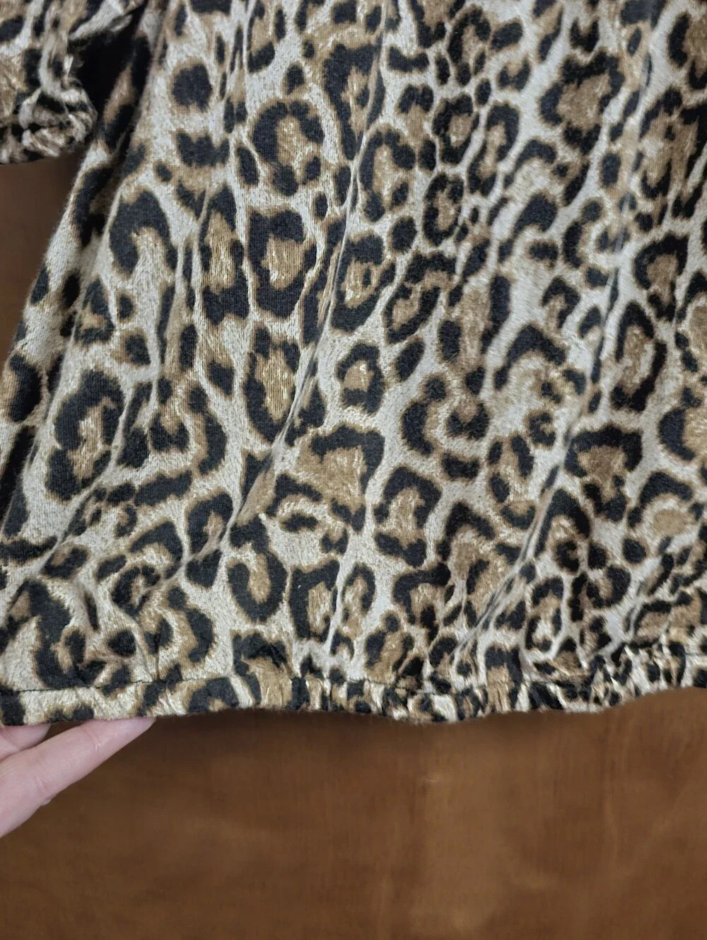 Michael Kors womens 1x leopard print 3/4 sleeve top shirt blouse plus